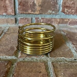 PartyLite Brass Spiral Pillar Holder